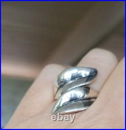 Retired RARE James Avery Leaf Wrap Ring Size 8.5 NEAT Ring! With JA Box