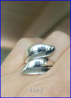 Retired RARE James Avery Leaf Wrap Ring Size 8.5 NEAT Ring! With JA Box