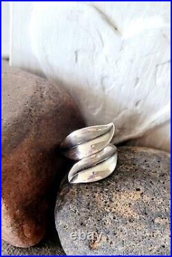 Retired RARE James Avery Leaf Wrap Ring Size 8.5 NEAT Ring! With JA Box