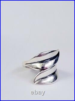 Retired RARE James Avery Leaf Wrap Ring Size 8.5 NEAT Ring! With JA Box