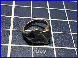 Retired Rare 1980's James Avery Small Texas Ring Sterling Silver Size 3.5