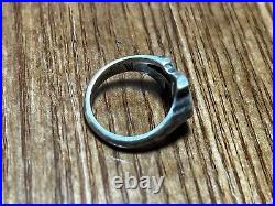 Retired Rare 1980's James Avery Small Texas Ring Sterling Silver Size 3.5