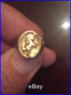 Retired! Rare! James Avery 14k Gold Unicorn Ring Size 5