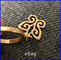 Retired & Rare James Avery BUTTERFLY DANGLE CHARM Ring 14k Gold Size 3