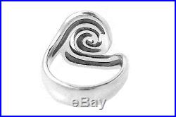 Retired Rare James Avery Sterling Silver Swirl Ring, Size 6