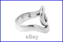 Retired Rare James Avery Sterling Silver Swirl Ring, Size 6