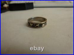 Retired Sterling James Avery Seashell Ocean Themed Ring/Band Size 5 1/4