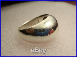 Retired Sterling Silver James Avery Hammered Dome Ring 15.4 Gram Size 9 Lot 2637