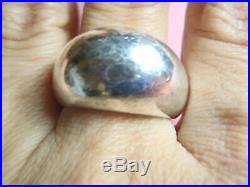 Retired Sterling Silver James Avery Hammered Dome Ring 15.4 Gram Size 9 Lot 2637