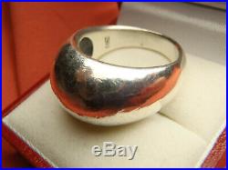 Retired Sterling Silver James Avery Hammered Dome Ring 15.4 Gram Size 9 Lot 2637