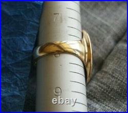 Retired & UNIQUE James Avery RAISED OVAL Ring 14k Gold Size 8