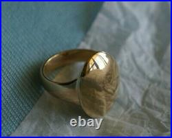 Retired & UNIQUE James Avery RAISED OVAL Ring 14k Gold Size 8