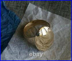 Retired & UNIQUE James Avery RAISED OVAL Ring 14k Gold Size 8