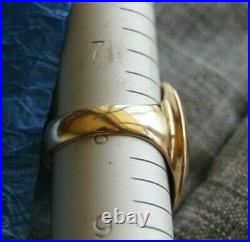 Retired & UNIQUE James Avery RAISED OVAL Ring 14k Gold Size 8