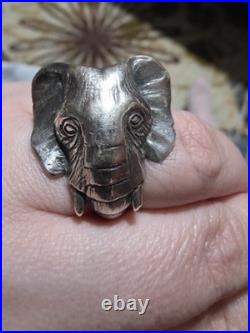 Retired Unique James Avery Extremely Rare Elephant Ring Size 7