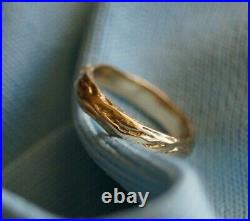 Retired & Very Rare James Avery TWINE Band Ring 14k Gold Size 3.5