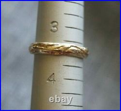 Retired & Very Rare James Avery TWINE Band Ring 14k Gold Size 3.5