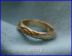 Retired & Very Rare James Avery TWINE Band Ring 14k Gold Size 3.5