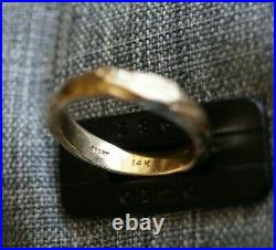 Retired & Very Rare James Avery TWINE Band Ring 14k Gold Size 3.5