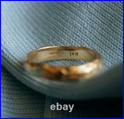 Retired & Very Rare James Avery TWINE Band Ring 14k Gold Size 3.5