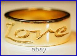 Retired & Vintage James Avery 14k Gold INSCRIBED LOVE Band Size 6.5