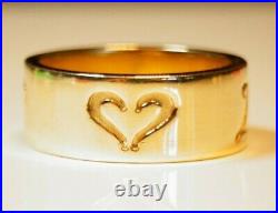 Retired & Vintage James Avery 14k Gold INSCRIBED LOVE Band Size 6.5