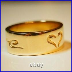 Retired & Vintage James Avery 14k Gold INSCRIBED LOVE Band Size 6.5