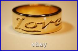 Retired & Vintage James Avery 14k Gold INSCRIBED LOVE Band Size 6.5