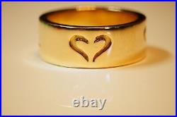 Retired & Vintage James Avery 14k Gold INSCRIBED LOVE Band Size 6.5