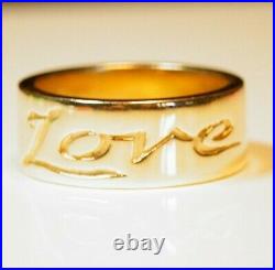 Retired & Vintage James Avery 14k Gold INSCRIBED LOVE Band Size 6.5