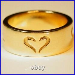 Retired & Vintage James Avery 14k Gold INSCRIBED LOVE Band Size 6.5