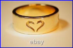 Retired & Vintage James Avery 14k Gold INSCRIBED LOVE Band Size 6.5