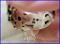 Retired Vintage James Avery Martin Luther Sterling Silver & Garnet Ring Size 9