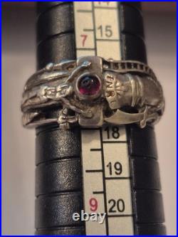 Retired Vintage James Avery Sterling Silver Martin Luther Wedding Ring Size 7.5