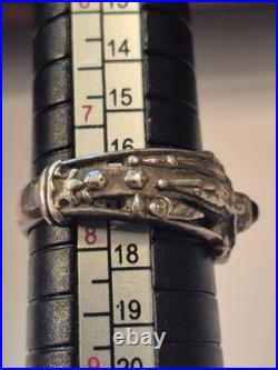 Retired Vintage James Avery Sterling Silver Martin Luther Wedding Ring Size 7.5