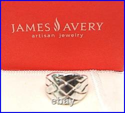 Retired, Vintage James Avery Sterling Unisex Weave Ring (10.06 TW)