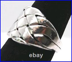 Retired, Vintage James Avery Sterling Unisex Weave Ring (10.06 TW) Retired, Vintage James Avery Sterling Unisex Weave Ring (10.06 TW)