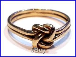 Retired in 14k Yellow Gold James Avery Lovers Knot Ring HTF Size 4.25