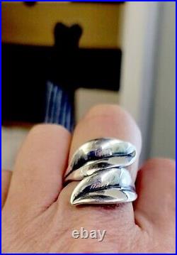 Retiredf James Avery Leaf Wrap Ring Size 9 Sterling Silver