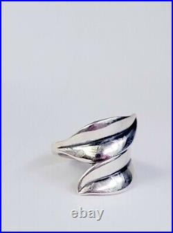 Retiredf James Avery Leaf Wrap Ring Size 9 Sterling Silver