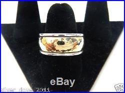 SALE! James Avery Custom LARGE Sz 14.5 Hammered Band Ring 14kt/. 925 Silver