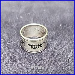 Scripture Of Ruth James Avery Ring Hebrew Wide Band Sterling Silver 925 Size 5.5