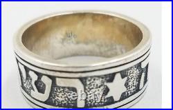 Set of James Avery Sterling Silver Song Of Solomon Band Ring Size 10 & 7.5