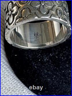 Signed James Avery Retired Flower Eternity Band Silver Ring Size 7 Gorgeous Signed James Avery Retired Flower Eternity Band Silver Ring Size 7 Gorgeous