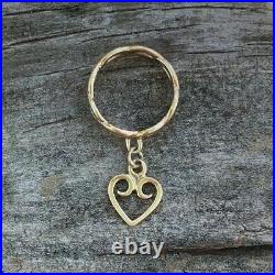 Size 3 1/2 James Avery 14k Gold Heart Braided Dangle Ring