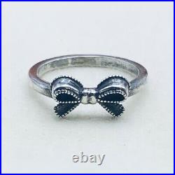 Size 4 Retired James Avery Sterling Silver 925 Ribbon Bow Ring