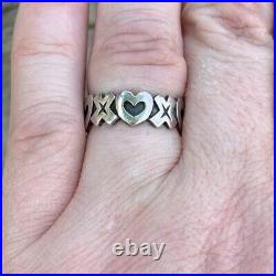 Size 6.5 Retired James Avery Sterling Silver 925 Love XOXO Hugs and Kisses Ring