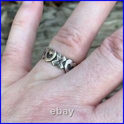 Size 6.5 Retired James Avery Sterling Silver 925 Love XOXO Hugs and Kisses Ring