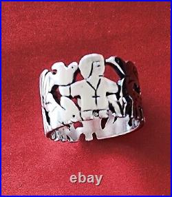 Size 6 Retired James Avery Saint Francis Loves The Animals Wide Ring FITS 5.5