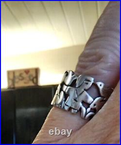 Size 6 Retired James Avery Saint Francis Loves The Animals Wide Ring FITS 5.5